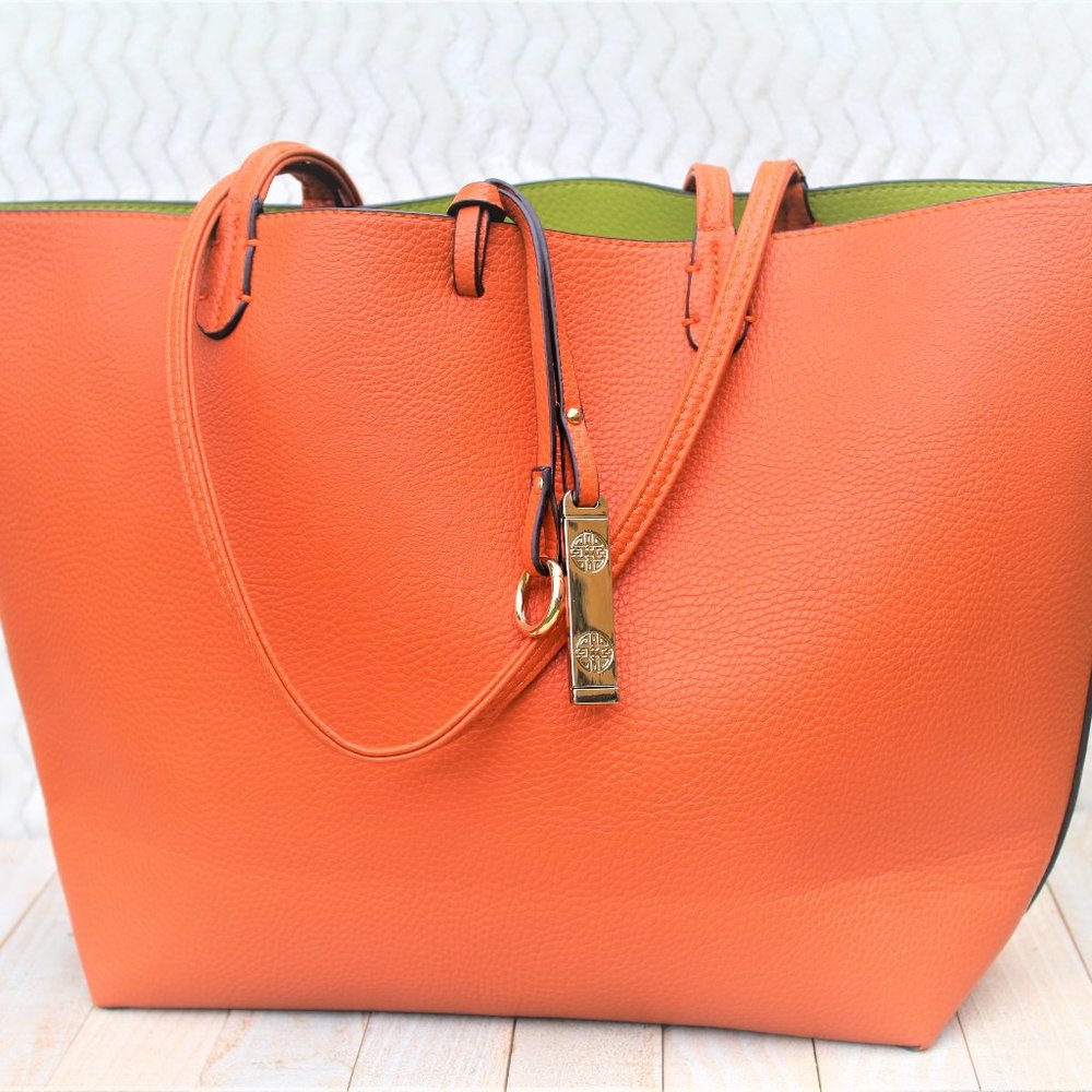 Kino Reversible Vegan Leather Tote, NWOT